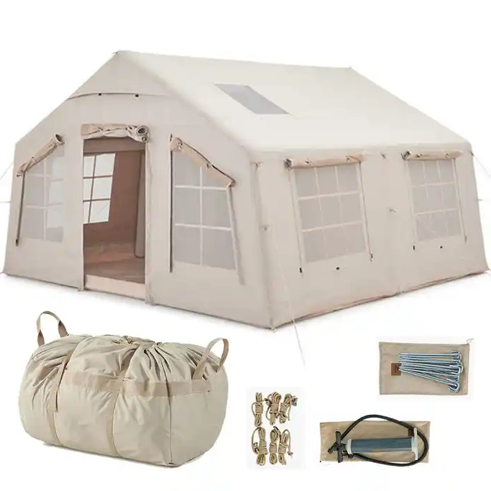 Outdoor Inflatable Camping Tent With Air Pump - Large Inflatable Air Outdoor Waterproof Family
