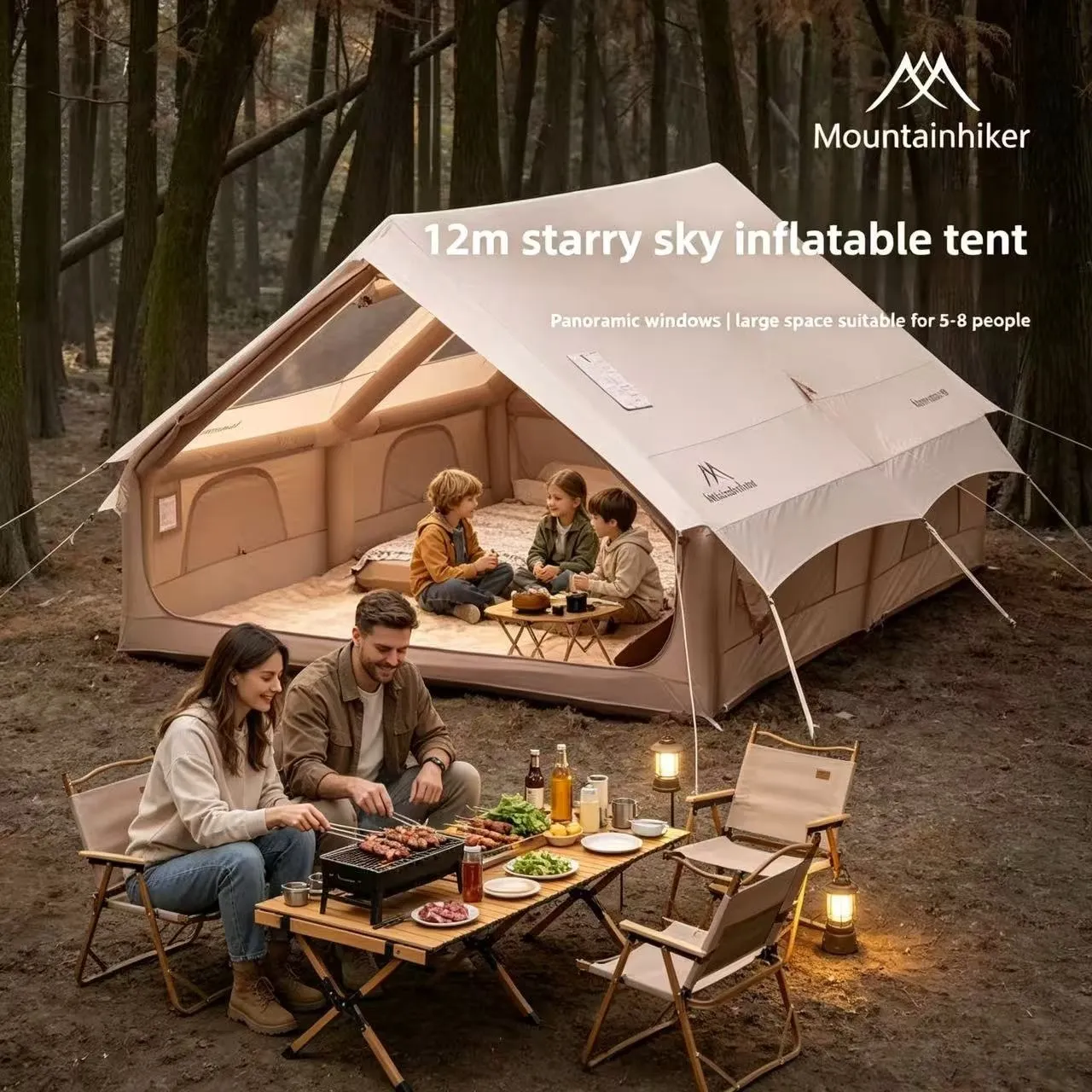 Outdoor Inflatable Camping Tent With Air Pump - Mountainhiker Outdoor Camping Inflatable Tent Portable