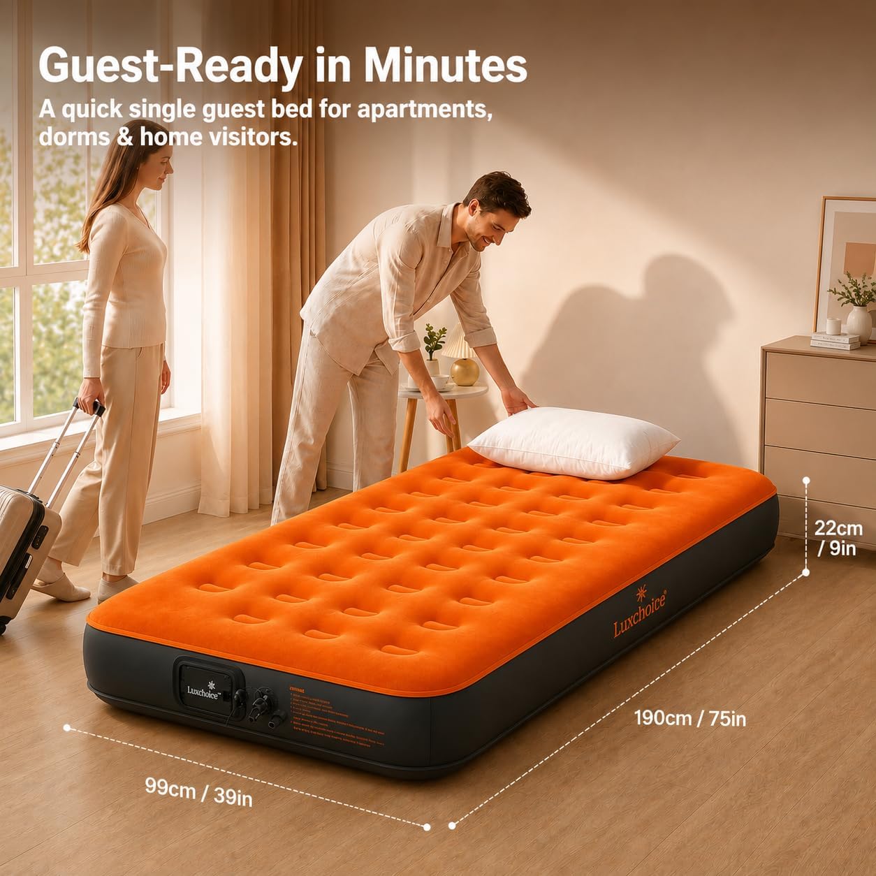 Twin Air Mattress with Built-I - đánh giá và giá Outdoor Inflatable Camping Tent With Air Pump