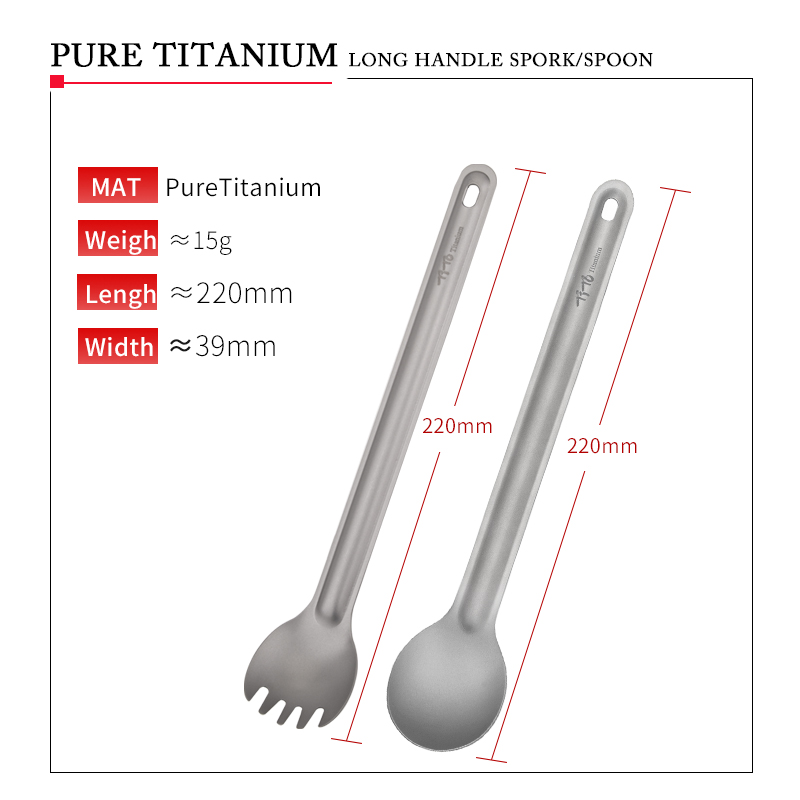 TiTo Titan Spork Thìa Tay Cầm  - đánh giá và giá Outdoor Camping Dining Set