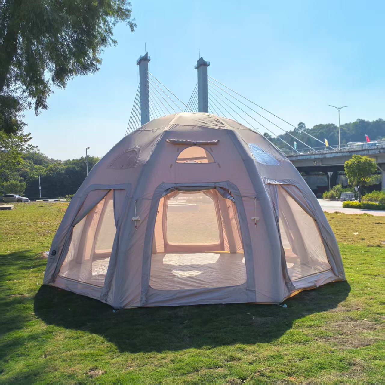4m 5m Automatic Large Inflatab - đánh giá và giá Outdoor Inflatable Camping Tent With Air Pump