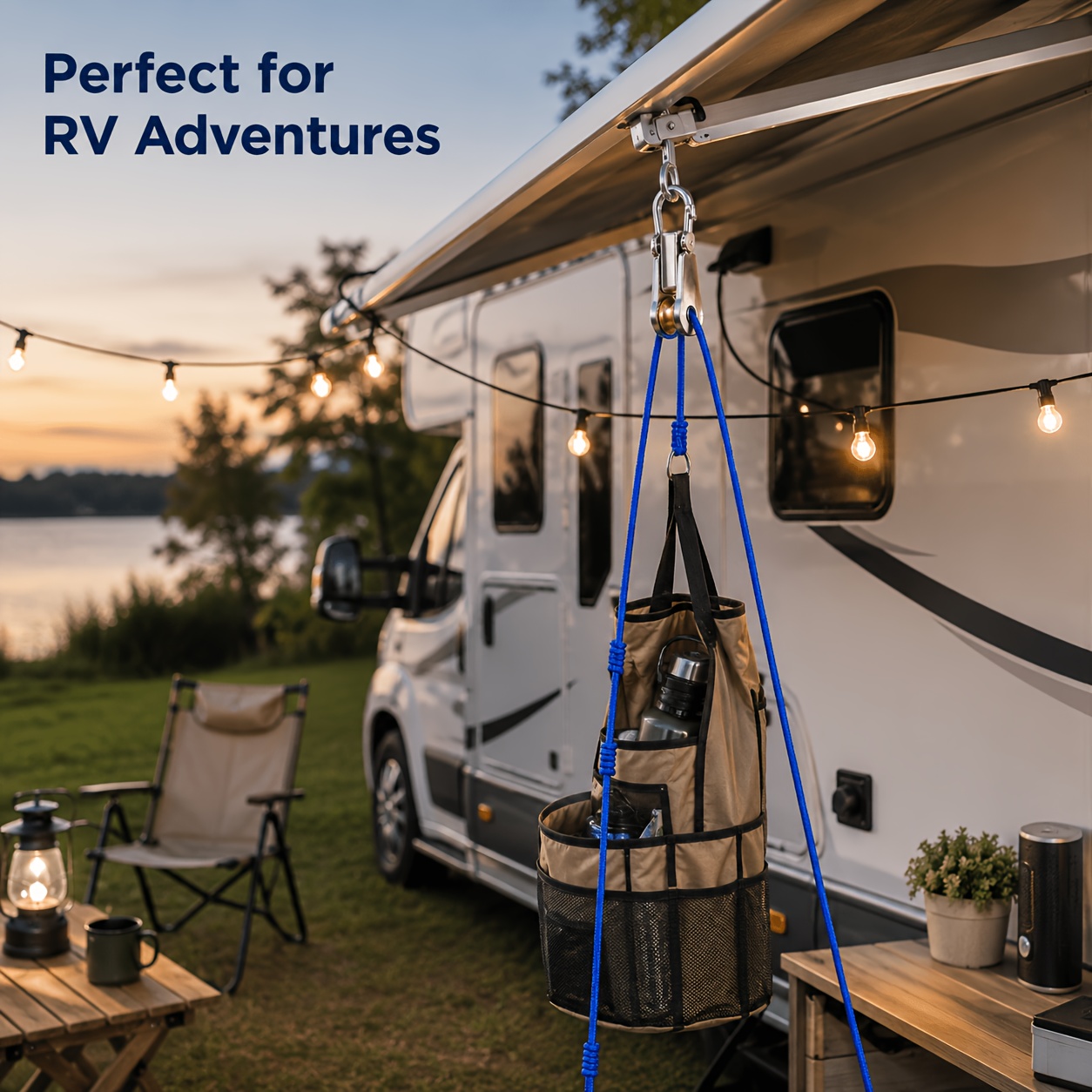 4/6/8pcs Rope Set with Roller  - đánh giá và giá Outdoor Camping Outfit