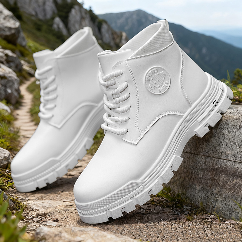 Men Solid White Leather  Comba - đánh giá và giá Outdoor Camping Outfit