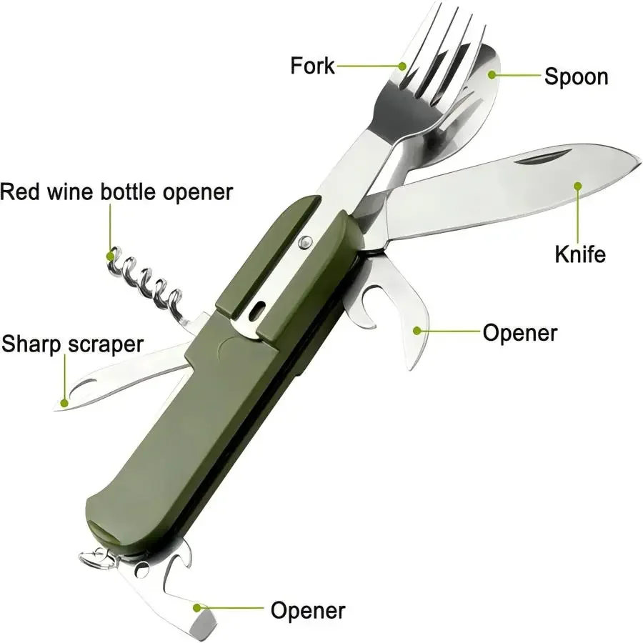 Camping Gear 5-in-1 Stainless  - đánh giá và giá Outdoor Camping World