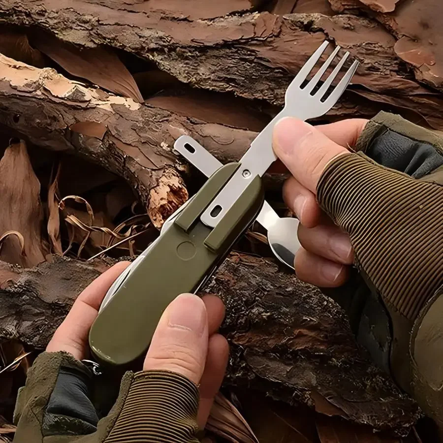 Camping Gear 5-in-1 Stainless  - đánh giá và giá Outdoor Camping World