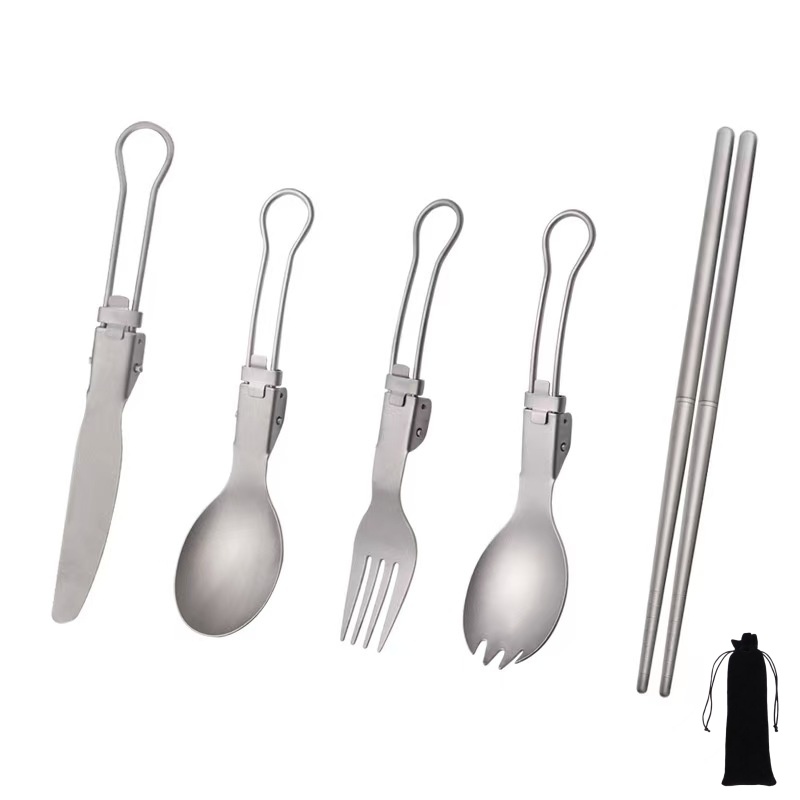 Titanium Foldable Utensil Set  - đánh giá và giá Outdoor Camping World