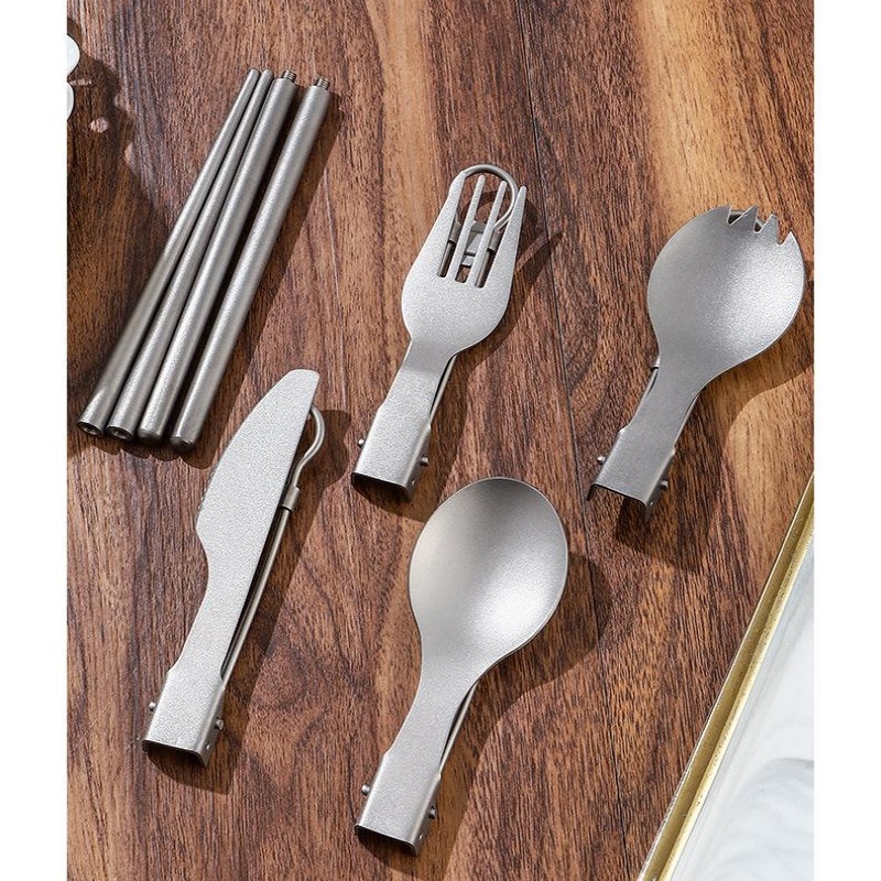 Titanium Foldable Utensil Set  - đánh giá và giá Outdoor Camping World