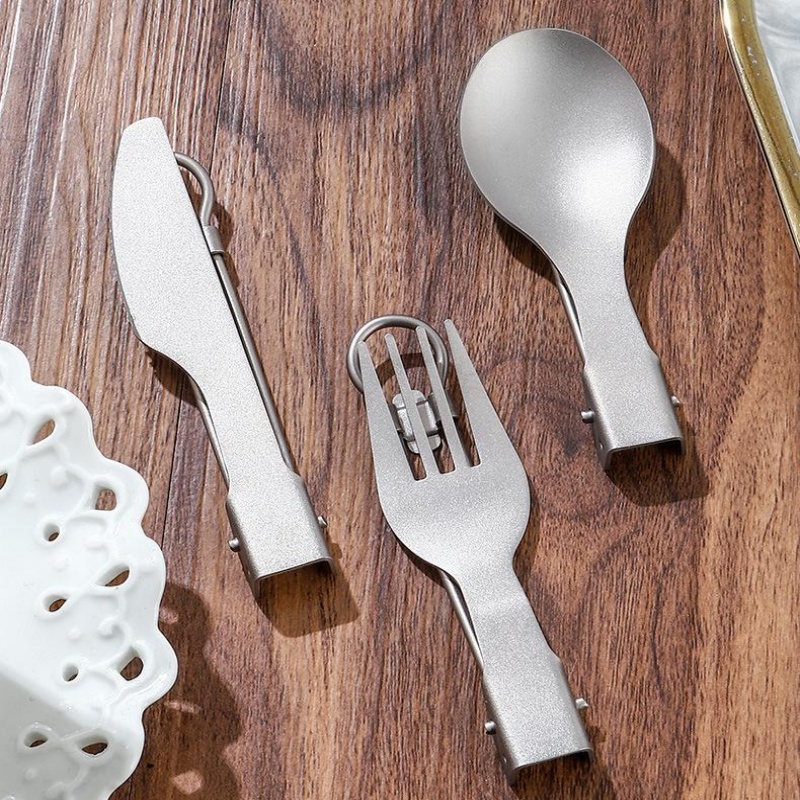 Titanium Foldable Utensil Set  - đánh giá và giá Outdoor Camping World