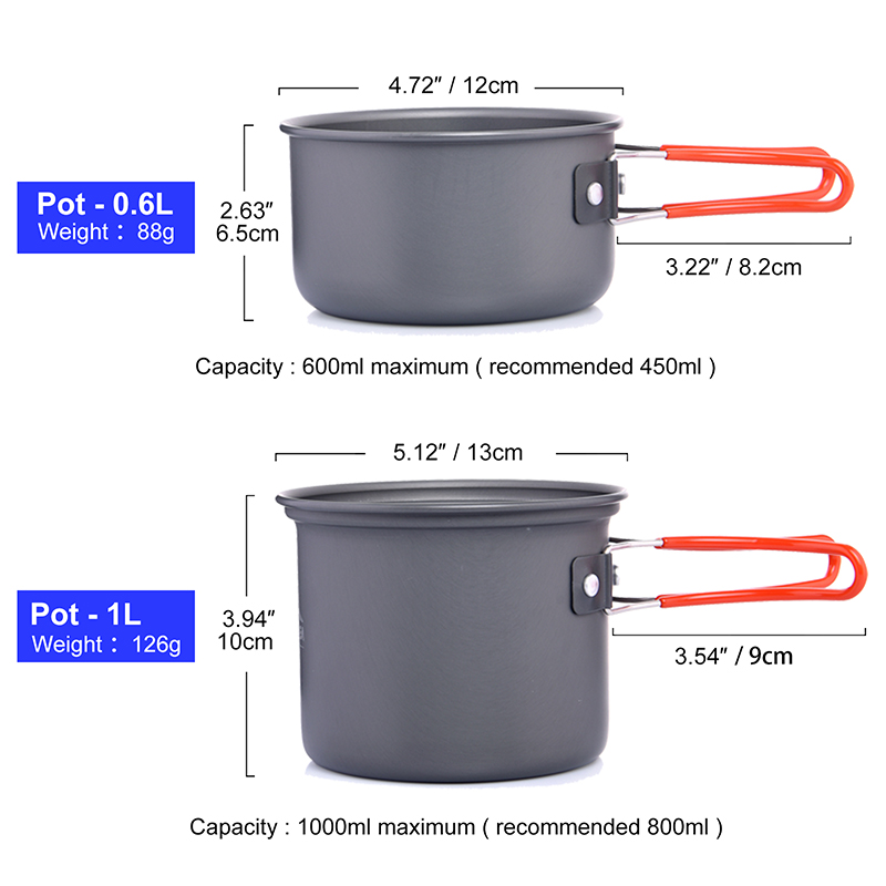 Widesea Camping Cookware Set O - đánh giá và giá Outdoor Camping Dining Set
