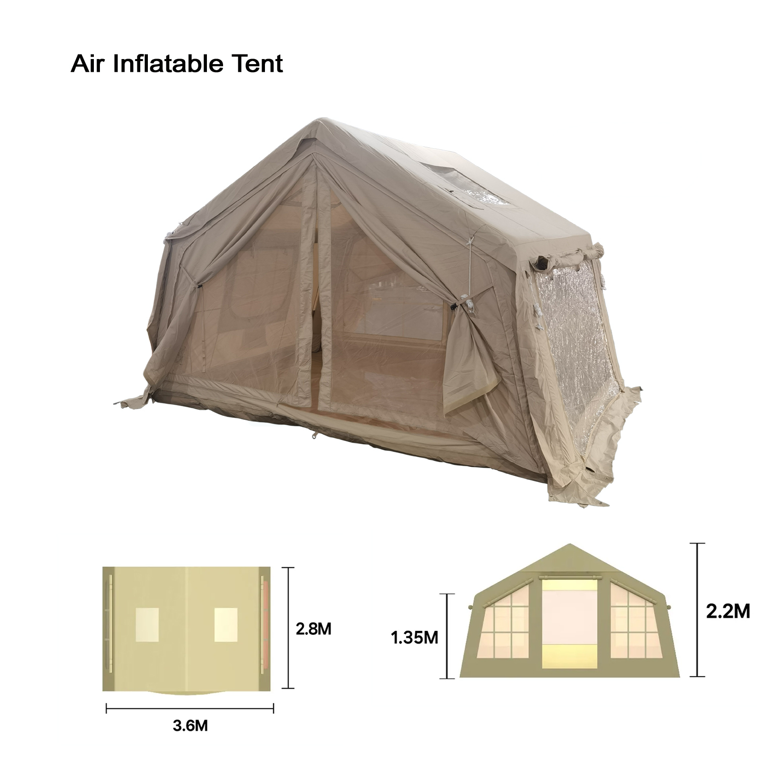 Outdoor Large Family Camping I - đánh giá và giá Outdoor Inflatable Camping Tent With Air Pump